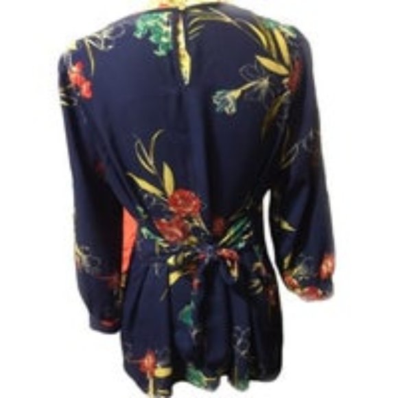 Tops - Blue Floral Blouse